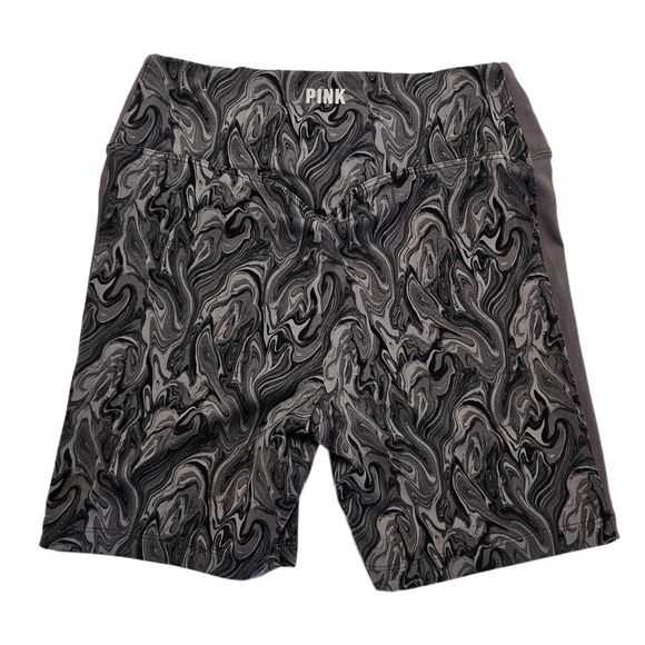 PINK VICTORIA'S SECRET 6" SOFT ULTIMATE HIGH WAIST BIKER SHORTS BLACK MARBLE - Picture 3 of 8